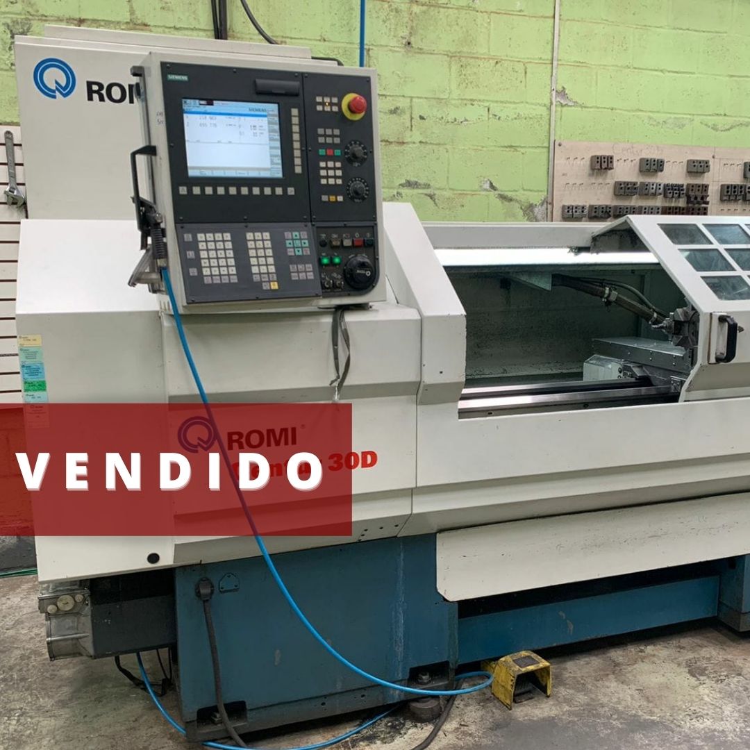 TORNO CNC ROMI CENTUR 30 D ANO 2008 COMANDO SIEMENS